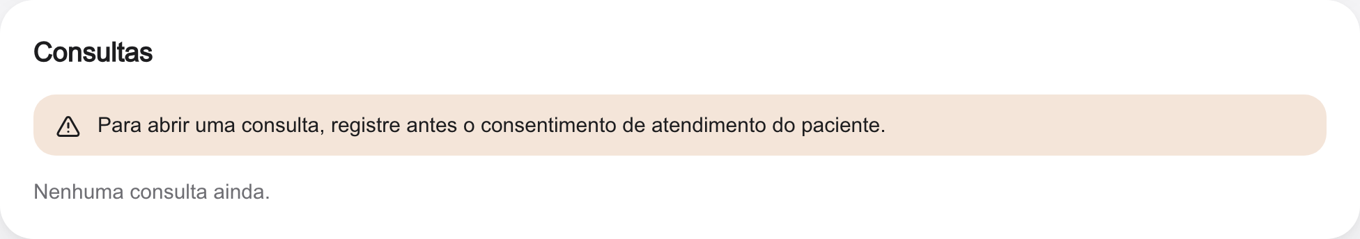 Consulta bloqueada sem consentimento